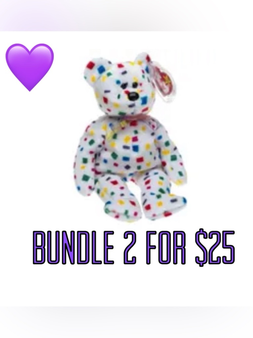 💜2 for $25💜 2000 TY 2K the Bear Beanie Baby
